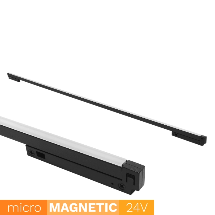 Linia led do szyn magnetycznych un5-300f micro magnetic 9w 3000k czarna 1561 - decorativi