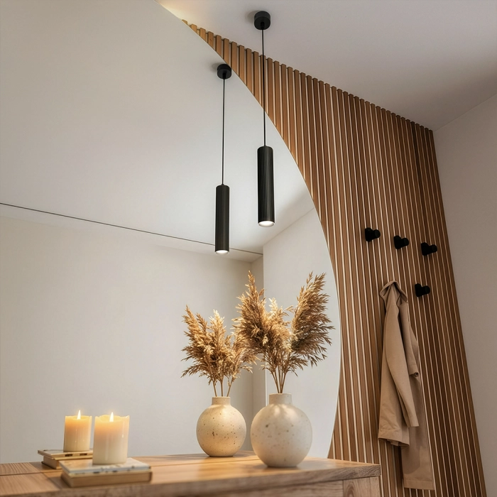 Lampa wisząca 1 x gu10 esla kj2118 czarny 1651 - decorativi
