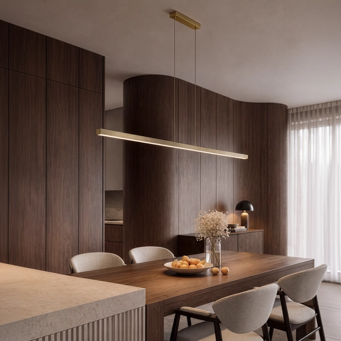 Lampa liniowa led wisząca merida ddxt2000 15w 120cm złoty cct 1752 - decorativi