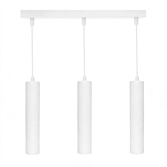 Lampa wisząca 3 x gu10 esla kj217 biały 1649 - decorativi