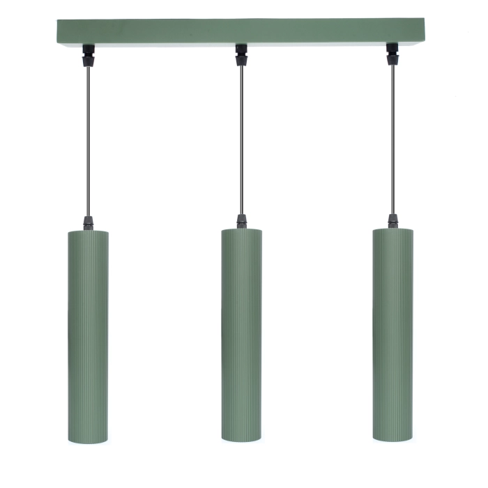 Lampa wisząca 3 x gu10 esla kj217 oliwkowy 1650 - decorativi