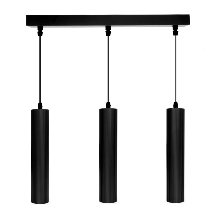 Lampa wisząca 3 x gu10 esla  kj217 czarny 1648 - decorativi
