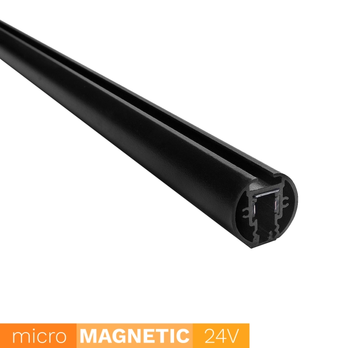 Szyna magnetyczna natynkowa okrągła un5-o micro magnetic 200cm czarna 1553 - decorativi