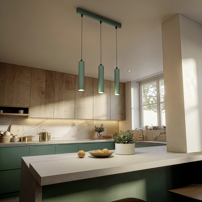 Lampa wisząca 3 x gu10 esla kj217 biały 1649 - decorativi