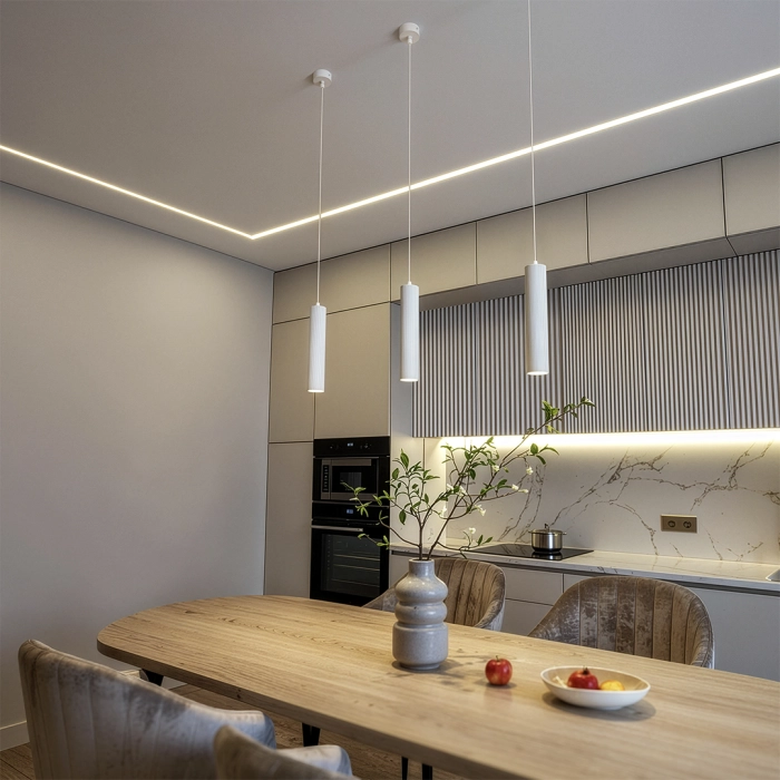 Lampa wisząca 1 x gu10 esla kj2118 biały 1652 - decorativi