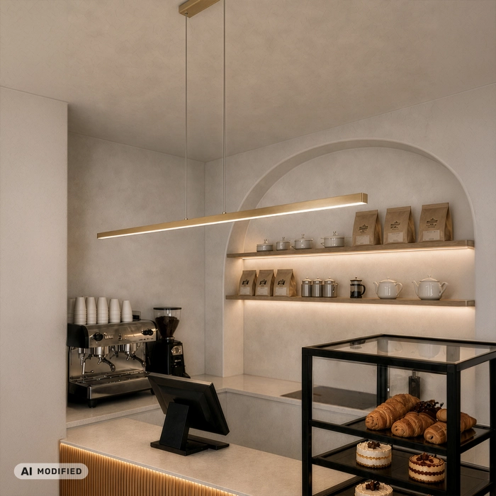 Lampa liniowa led wisząca merida ddxt2000 15w 120cm złoty cct 1752 - decorativi