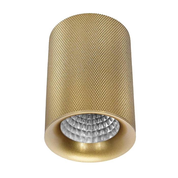 Tuba natynkowa Gu10 złota ryflowana 1382 - Decorativi
