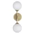 Kinkiet Belgrado + Kule białe 2xG9 złoty 1244 - Decorativi