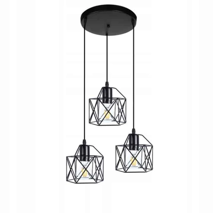 Lampa loft  na kole  3xE27 Brylant okągła do salonu 502 - Decorativi