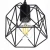 Lampa wisząca loftowa Brylant do jadalni klatka czarny klosz E27 507 - Decorativi